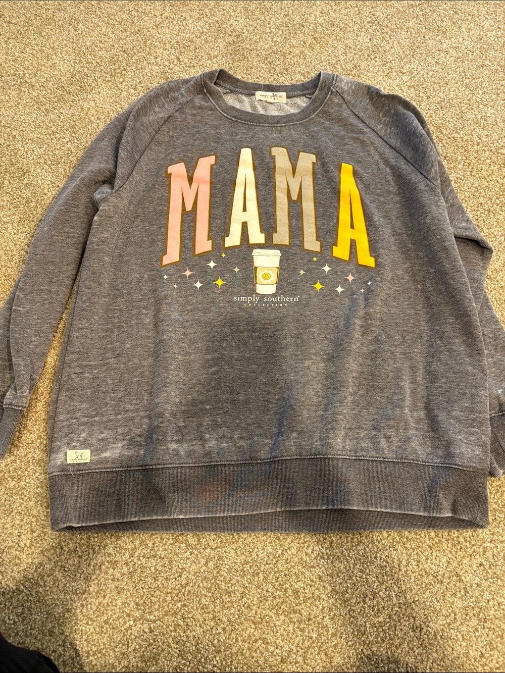 Simply Southern Women’s MaMa' Gray Crewneck Sweatshirt